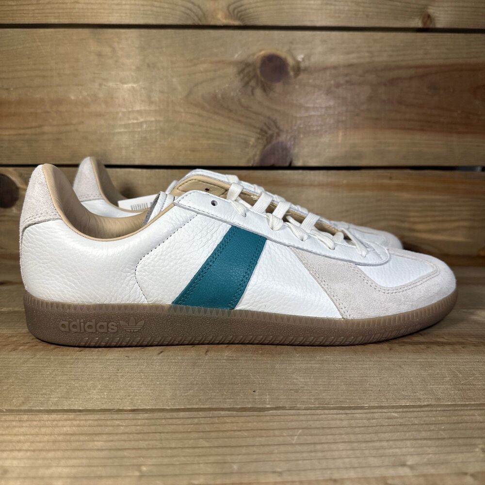 NEW Mens Size 11.5 Adidas BW Army Core White Power Green Leather Sneakers HQ9265